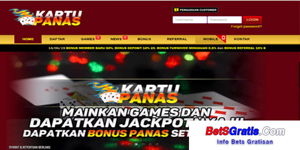 kartupanas - bonus new member 50%