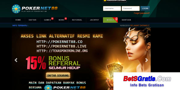 pokernet88 - bonus turnover 56juta