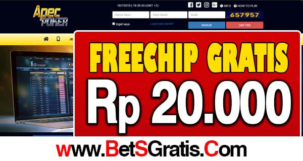 ApecPoker Freechip Gratis Rp 20.000 Tanpa Deposit