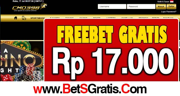 CMD398.com Freebet Gratis Rp 17.000 Tanpa Deposit