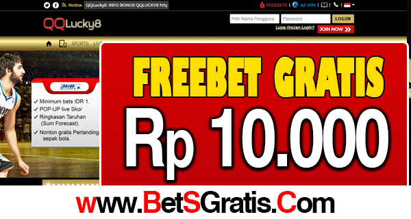 QQLUCKY8 FREEBET GRATIS 10.000 TANPA DEPOSIT