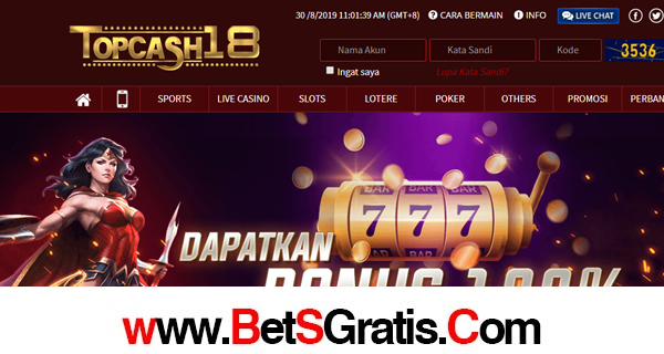 TOPCASH18 Welcome Bonus Slot Game 100%