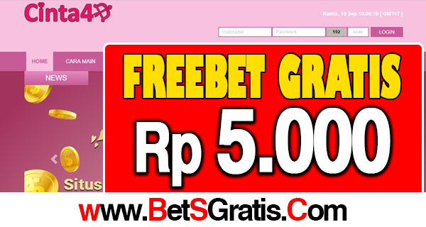 Cinta4D Freebet Gratis Rp 5.000 Tanpa Deposit