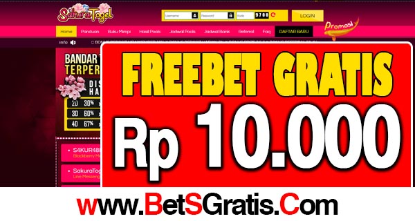 SakuraTogel Freebet Gratis Rp 10.000 Tanpa Deposit