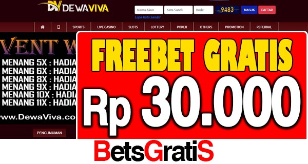 DewaViva Freebet Gratis Rp 30.000 Tanpa Deposit