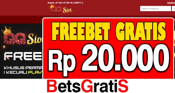 QQSlot.com Freebet Gratis Rp 20.000 Tanpa Deposit