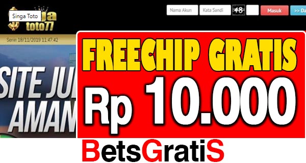 SingaToto77 Freebet Gratis Rp 10.000 Tanpa Deposit