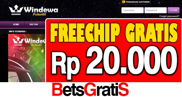 WinDewa Freechip Gratis Rp 20.000 Tanpa Deposit