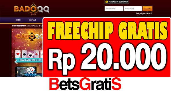 BadoQQ Freechip Gratis Rp 20.000 Tanpa Deposit