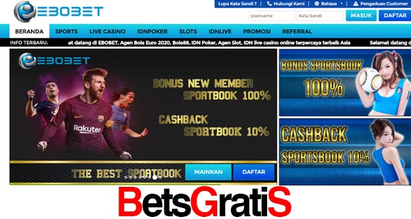 Ebobet Bonus New Member 100%