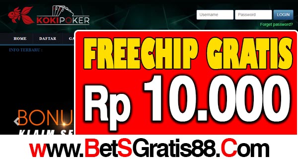 KokiPoker Freechip Gratis Rp 10.000 Tanpa Deposit