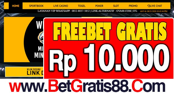 OVABet Freebet Gratis Rp 10.000 Tanpa Deposit