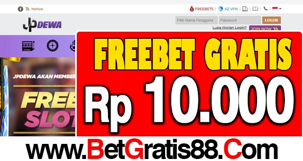 JPDewa Freebet Gratis Rp 10.000 Tanpa Deposit