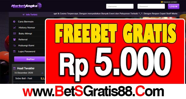 MarketAngka Freebet Gratis Rp 5.000 Tanpa Deposit