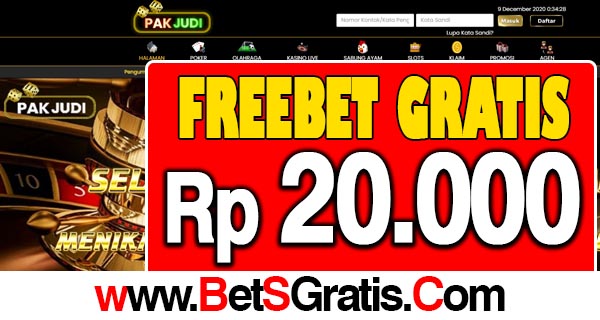 PakJudi Freebet Gratis Rp 20.000 Tanpa Deposit