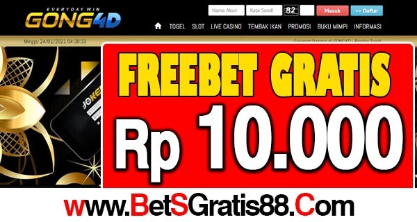 Gong4D Freebet Gratis Rp 10.000 Tanpa Deposit