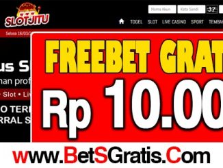 SlotJitu Freebet Gratis Rp 10.000 Tanpa Deposit