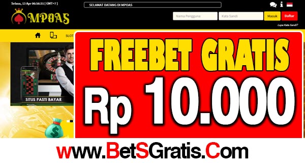 MpoAs Freebet Gratis Rp 10.000 Tanpa Deposit