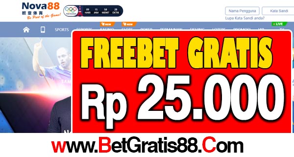 Nova88 Freebet Gratis Rp 25.000 Tanpa Deposit