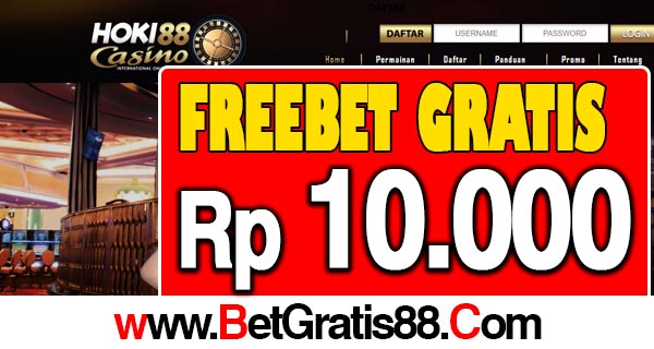 HokiCasino Freebet Gratis Rp 10.000 Tanpa Deposit