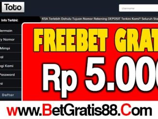 JeepToto Freebet Gratis Rp 5.000 Tanpa Deposit