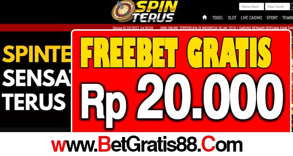 SpinTerus Freebet Graits Rp 20.000 Tanpa Deposit