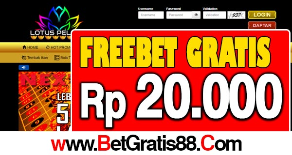 LotusPelangi Freebet Gratis Rp 20.000 Tanpa Deposit