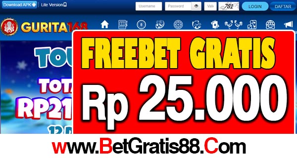 Situs Gurita168 Freebet Gratis Rp 25.000 Tanpa Deposit