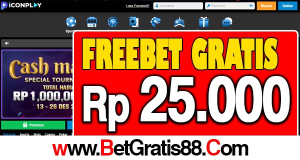 IconPlay Freebet Gratis Rp 25.000 Tanpa Deposit