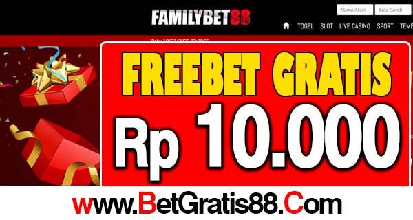 FamilyBet88 Freebet Gratis Rp 10.000 Tanpa Deposit