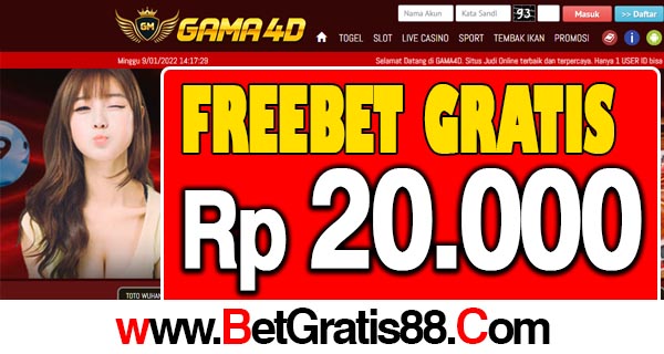 Gama4D Freebet Gratis Rp 20.000 Tanpa Deposit