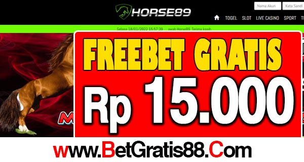 Horse89 Freebet Gratis Rp 15.000 Tanpa Deposit