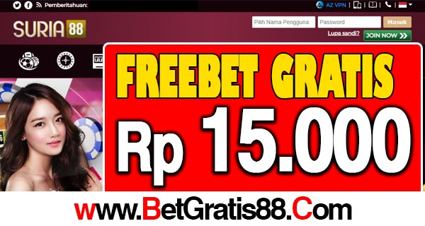 Suria88 Freebet Gratis Rp 15.000 Tanpa Deposit