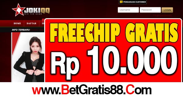 JokiQQ Freechip Gratis Rp 10.000 Tanpa Deposit