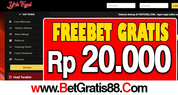 YOKTogel Freebet Gratis Rp 20.000 Tanpa Deposit