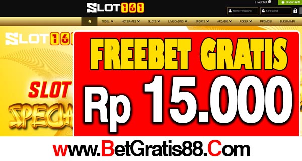 SLOT161 Freebet Gratis Rp 15.000 Tanpa Deposit