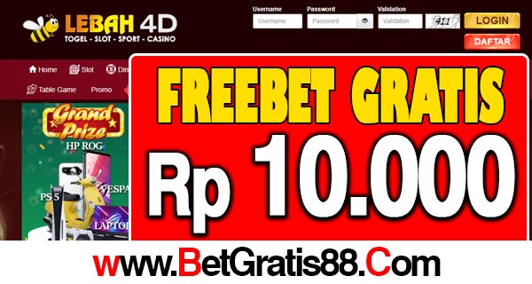 Lebah4D Freebet Gratis Rp 10.000 Tanpa Deposit