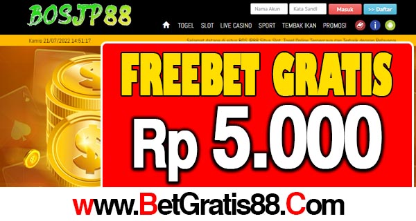 BOSJP88 Freebet Gratis Rp 5.000 Tanpa Deposit