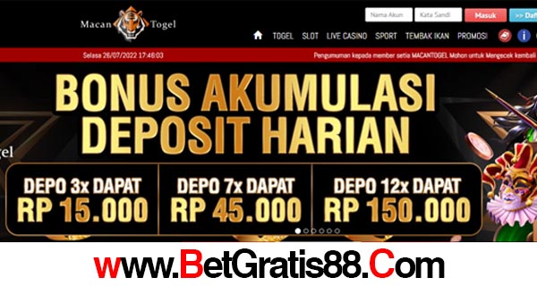 MacanTogel Bonus New Member 100% Slot Game