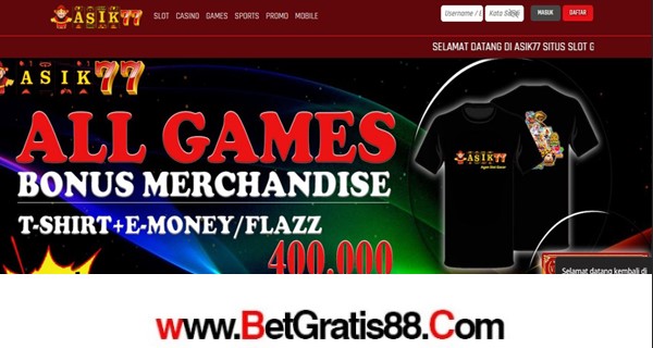 ASIK77 GAMES SLOT BONUS NEW MEMBER 100%