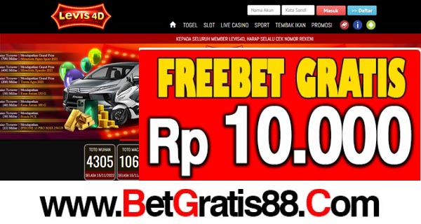 LEVIS4D Freebet Gratis Rp 10.000 Tanpa Deposit