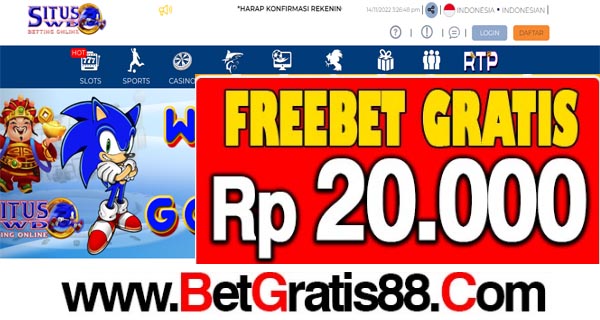 SITUSWD Freebet Gratis Rp 20.000 Tanpa Deposit