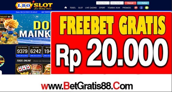 LBOSLOT Freebet Gratis Rp 20.000 Tanpa Deposit