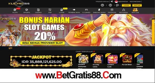 KLIKWIN188 BONUS SLOT 100% NEW MEMBER