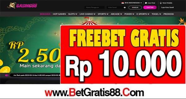 GASING88 Freebet Gratis Rp 10.000 Tanpa Deposit