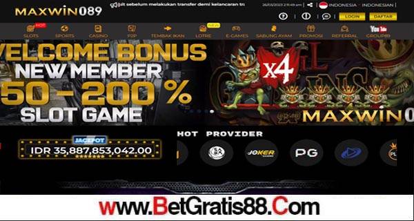 MAXWIN089 BONUS SLOT NEW MEMBER 100%