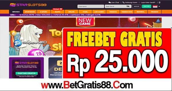 STARSLOTS88 Freebet Gratis Rp 25.000 Tanpa Deposit