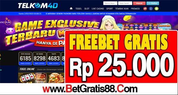 TELKOM4D Freebet Gratis Rp 25.000 Tanpa Deposit