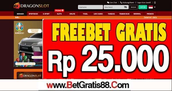 DRAGONSLOT Freebet Gratis Rp 25.000 Tanpa Deposit