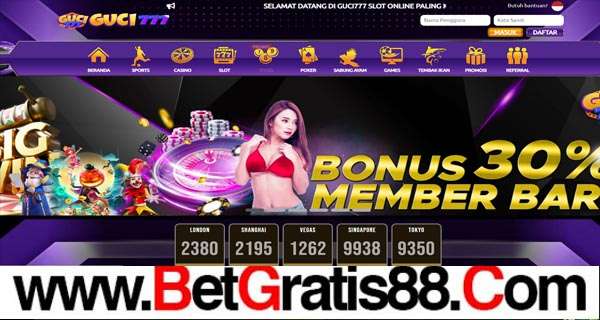 GUCI777 BONUS NEW MEMBER 30%